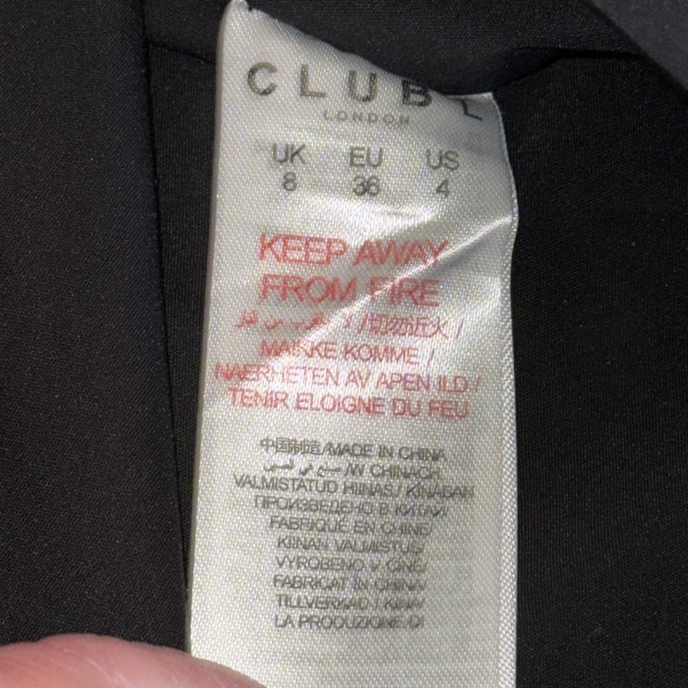 NWT Club L London Black Manhattan One Shoulder Puff Sleeve Cocktail Dress - Picture 6 of 7